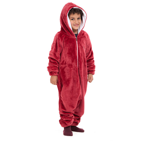 Snuggs Kids Blanket Onesie Dark Red هلال رمضان